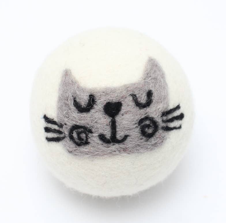 Cats: Eco Wool Dryer Balls Fair-Trade: Orange Cat