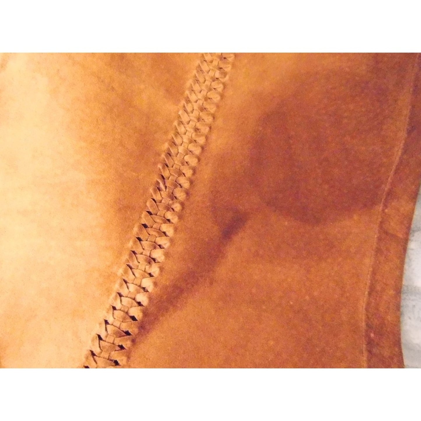 Kenneth Cole New York Suede Flare Pants Brown Size 6 Bootcut Distressed Look
