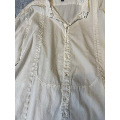 John Varvatos Pleats Tuxedo Style White Dress Men's Shirt XL Button Down #C