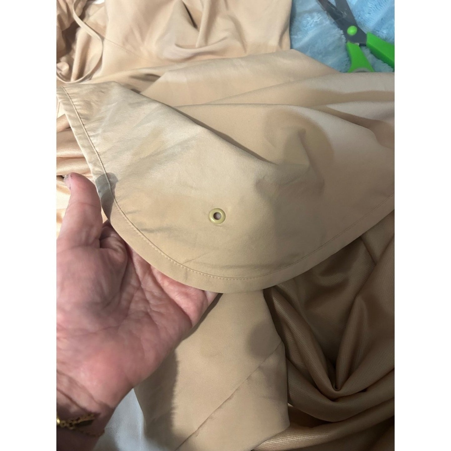 Adidas Parley Windbreaker Dress Beige Drawstring Hooded Athleisure Womens M