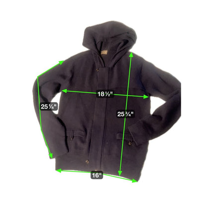 Mens Navy Blue Knitted TSE Hooded Cardigan Jacket Full Zip Pockets Casual Style