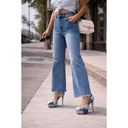 Charlotte olympia platform heels gray