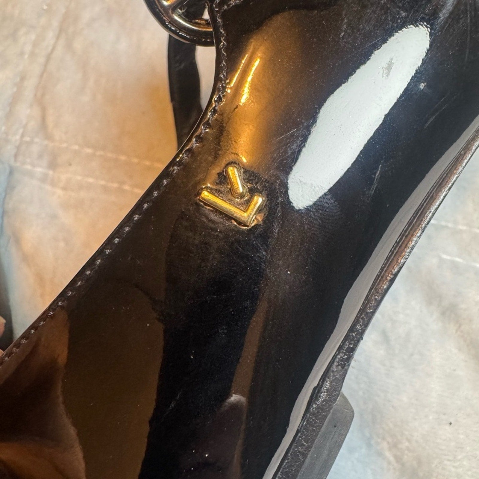 Larroudé Dolly Mary Jane Flats Black Patent Leather Size 6
