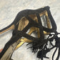 NWT Sam Edelman  Azela Black Suede Tassel Tie Up Gladiator Stiletto Heels Size 6