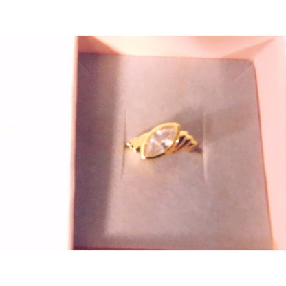TRAMPS THIEVES Gold Marquise Cut Crystal Ring