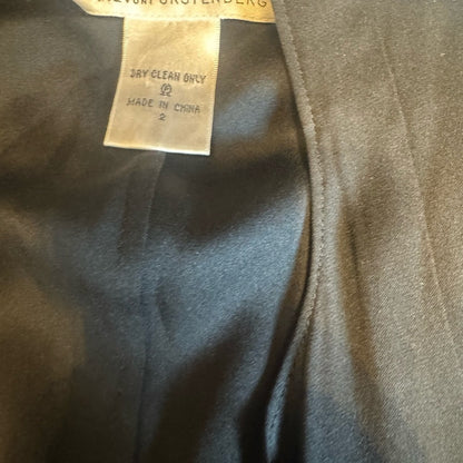 Diane von Furstenberg Black Wrap Dress – Size 2 – Chic with a Twist