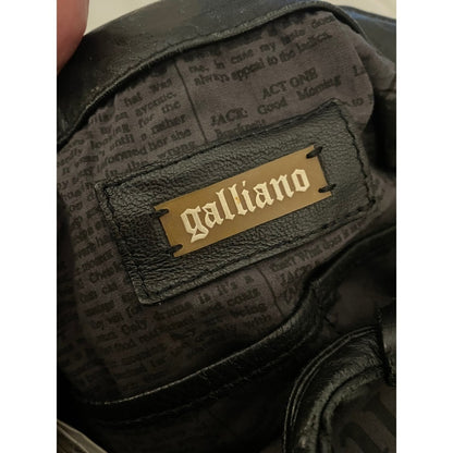 Galliano All Over Logo Print Tote Bag Black