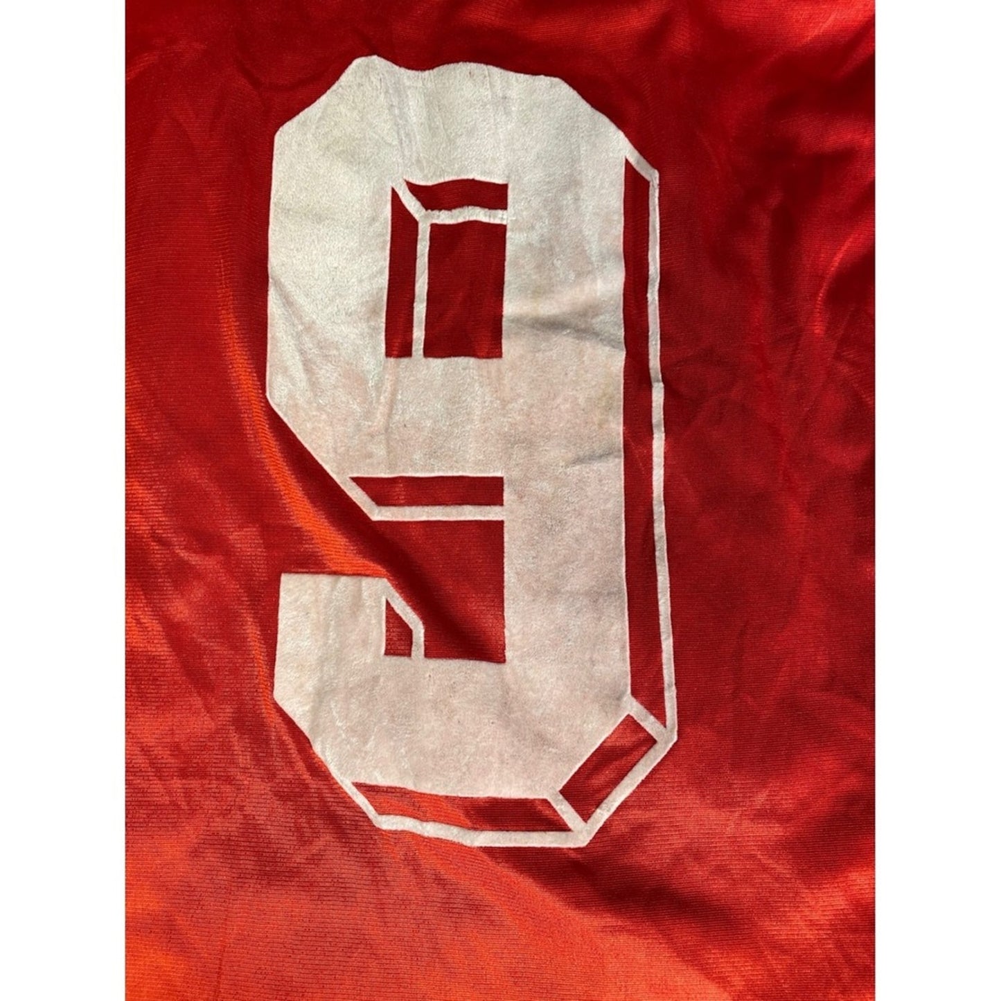 Adidas Equipment Red Long Sleeve Soccer Jersey 9 Retro Sportswear XL