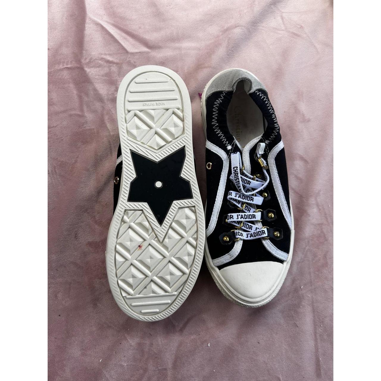 Christian Dior Walk'n'Dior Women's Size 6 Black Logo Lace Sneakers