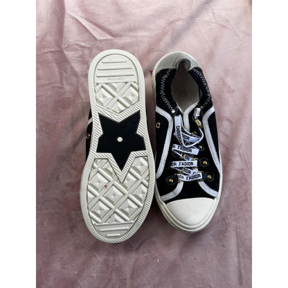 Christian Dior Walk'n'Dior Women's Size 6 Black Logo Lace Sneakers