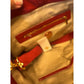 Tory Burch Red Nylon Tote Bag Gold Logo Double Handles