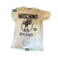 Moschino White Tee with Black Logo size s