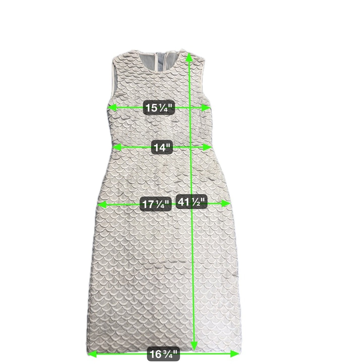 Stella McCartney White Textured Sleeveless Sheath Dress – Size 38 (US 4/Small)