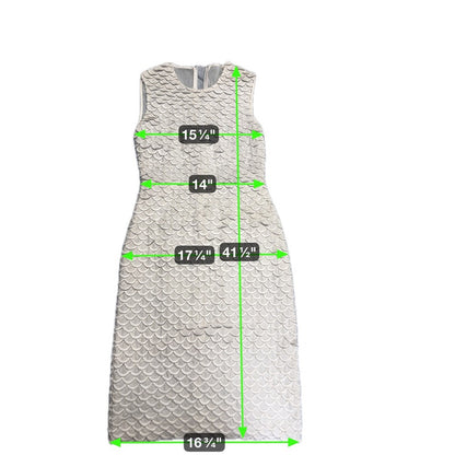 Stella McCartney White Textured Sleeveless Sheath Dress – Size 38 (US 4/Small)