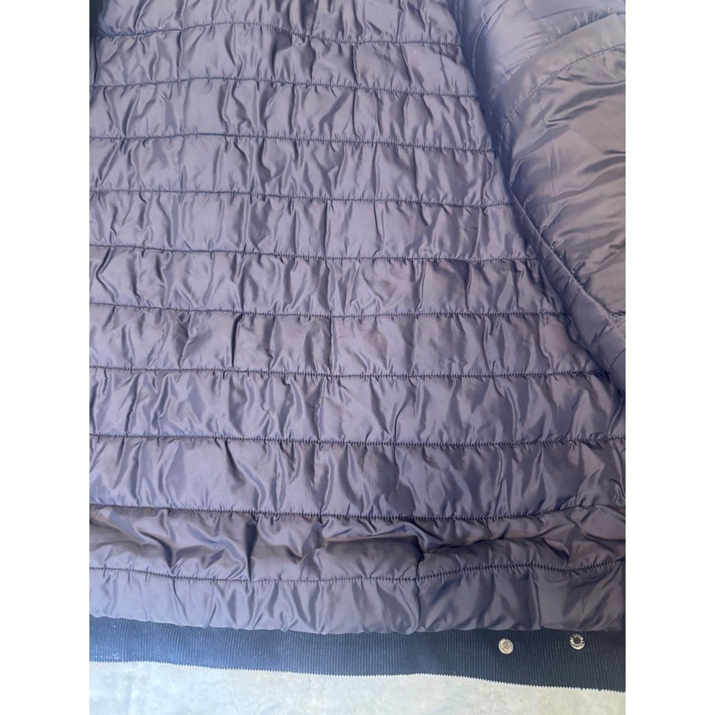 ZADIG & VOLTAIRE Corduroy Trucker Jacket Navy Blue Quilted Lined Mens Size XL