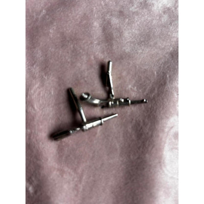 Ted Cavanaugh Silver Revolver Novelty Cufflinks