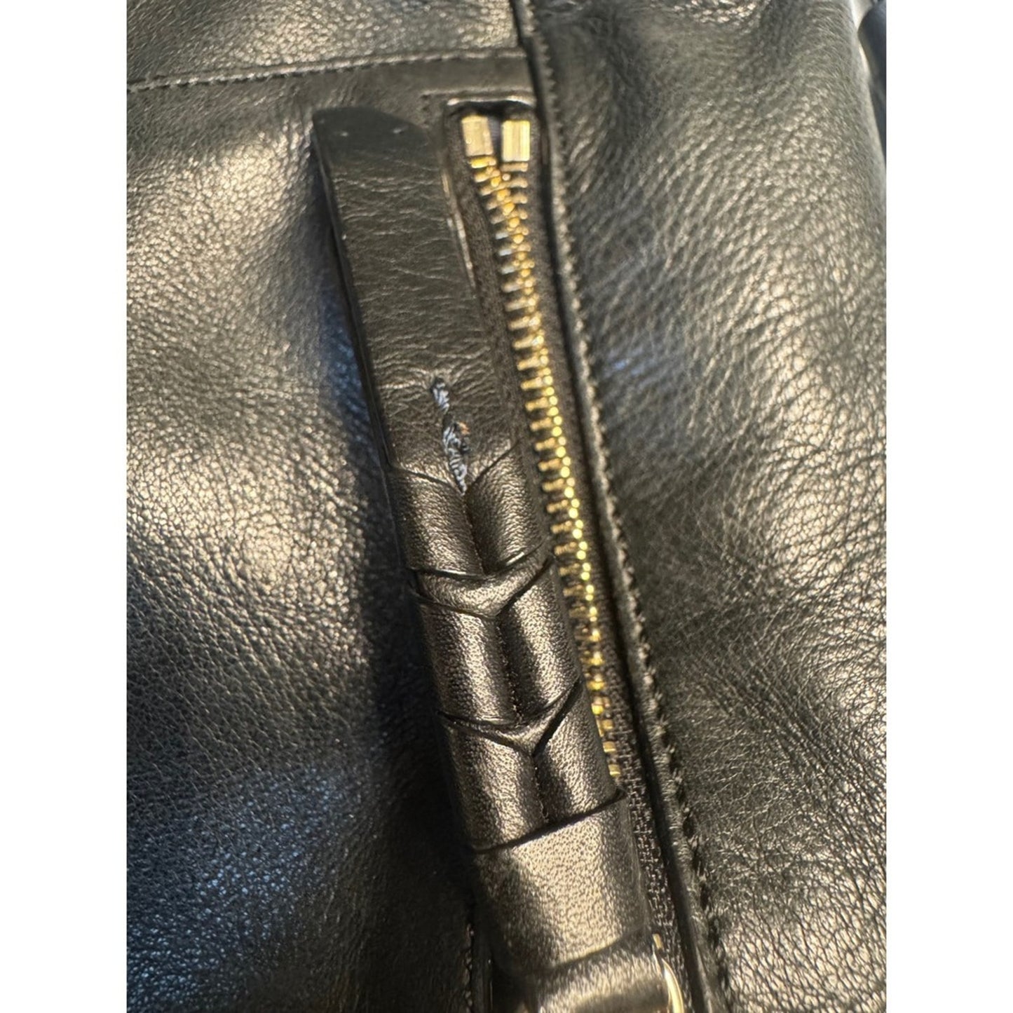 COLE HAAN Leather Drawstring Bucket Bag Crossbody Shoulder Bag Purse