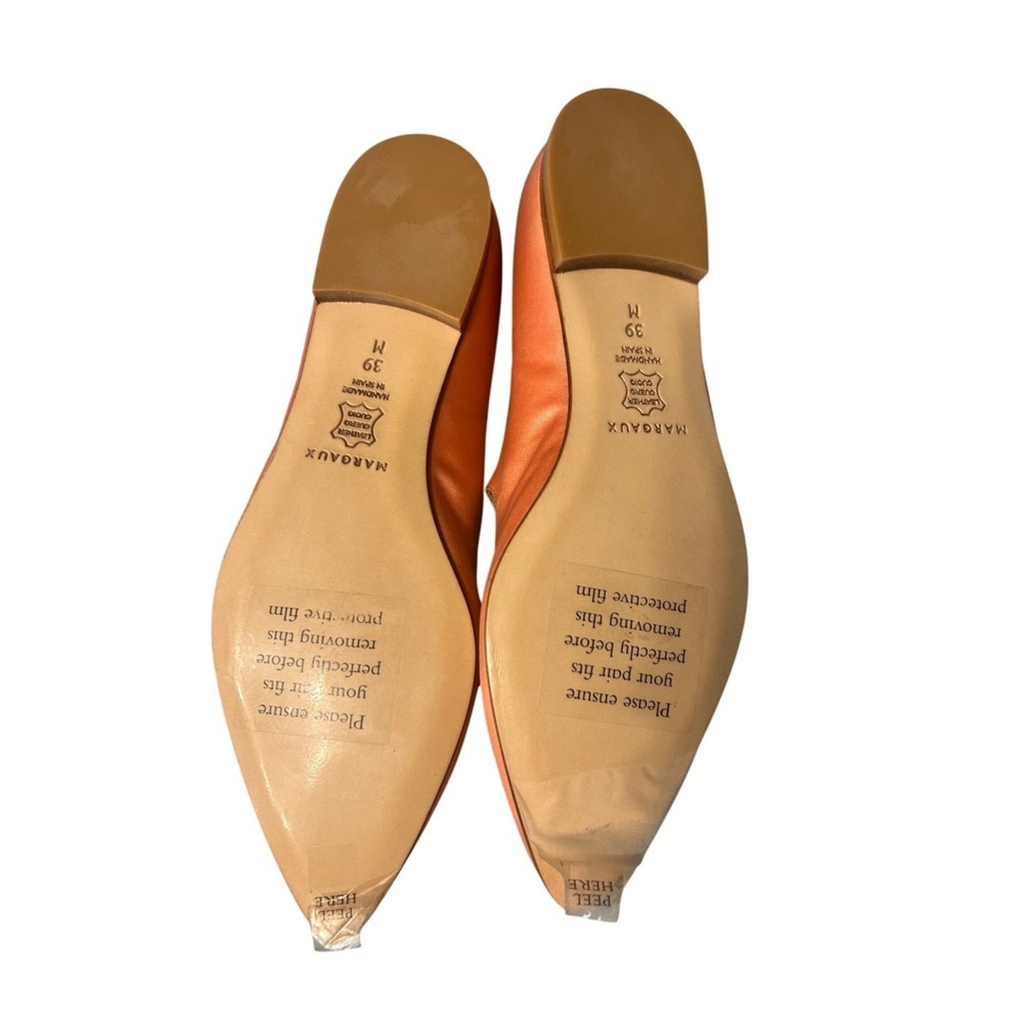Margaux Mary Jane Flats Women 39 Coral Pink New Satin Pointed Toe Buckle
