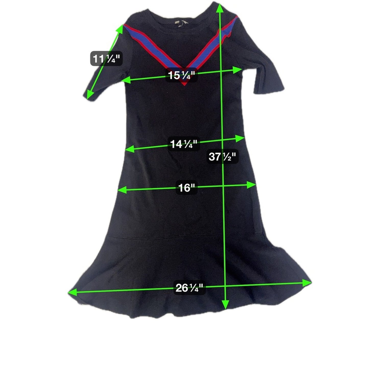 Sandro Paris Chevron Knit Fit & Flare Dress – Size 1 (fits S/4-6)