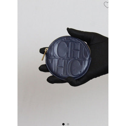 Carolina Herrera  Round Leather Coin Purse Womens Designer Wallet