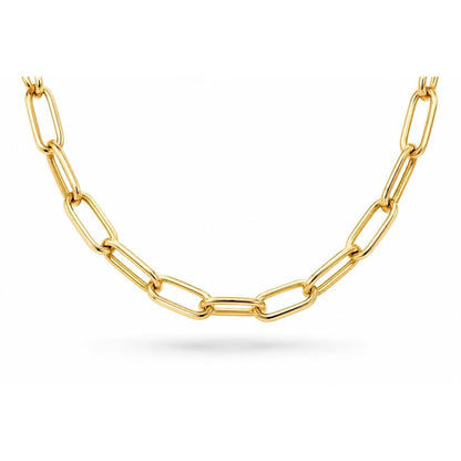 14k Yellow Gold Paperclip Chain Necklace Hollow 4mm 18in 4.10g