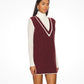 Amanda Uprichard Burgundy and Cream Mini Dress