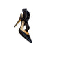 Casadei Black Satin Bow Pointed Toe Heels Made in Italy Size 6