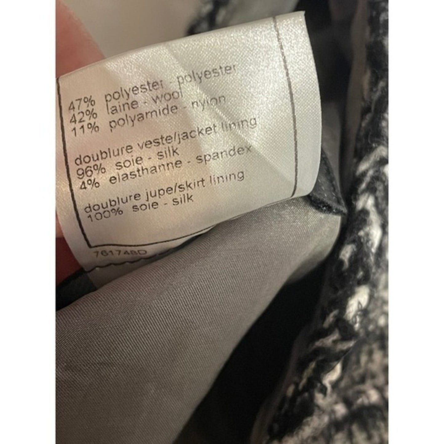 Chanel Black White Tweed Embellished Jacket Blazer & Dress  in France Size 40