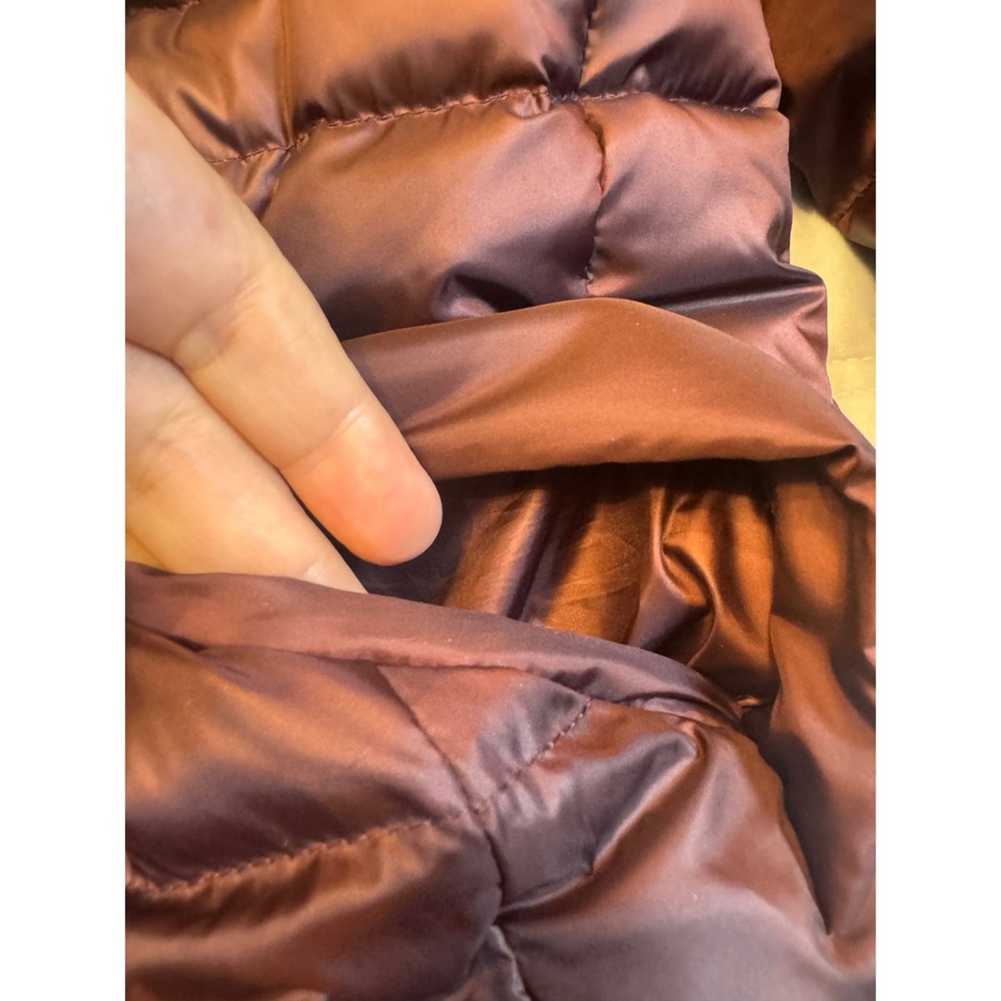 Coach Long Down Puffer Coat Womens Burgundy Quilted Outerwear