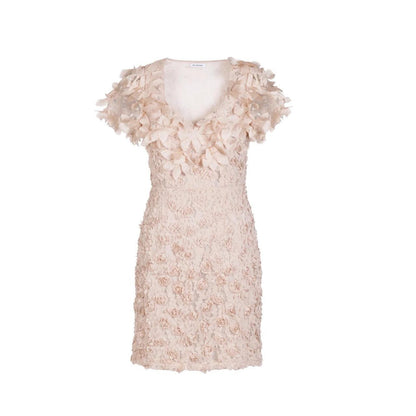 IDA SJOSTEDT 147 Elissa Dress 3D Floral Embellished Tulle Cap Sleeve Midi Dress