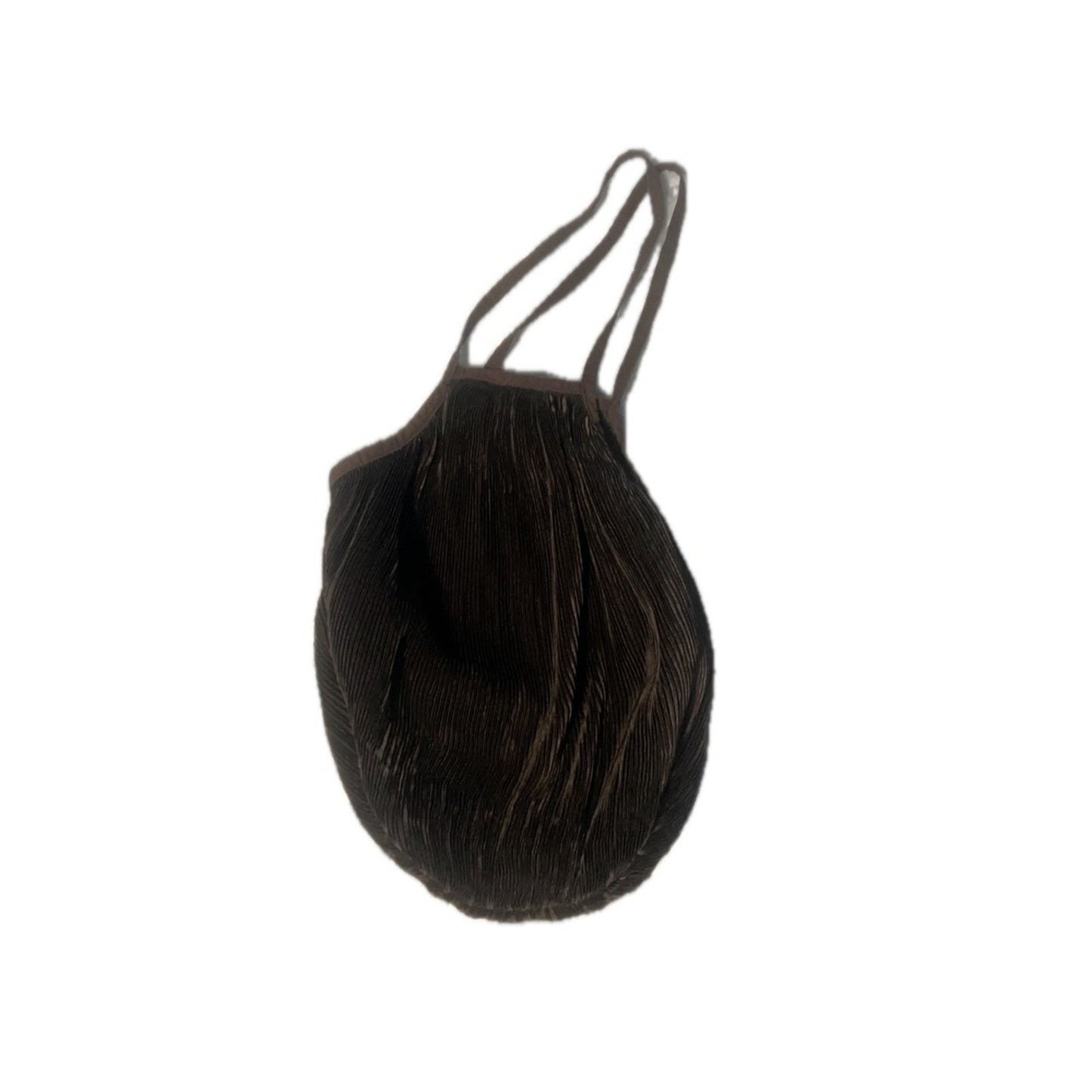 Free People Pleated Round Handbag Black Shoulder Bag