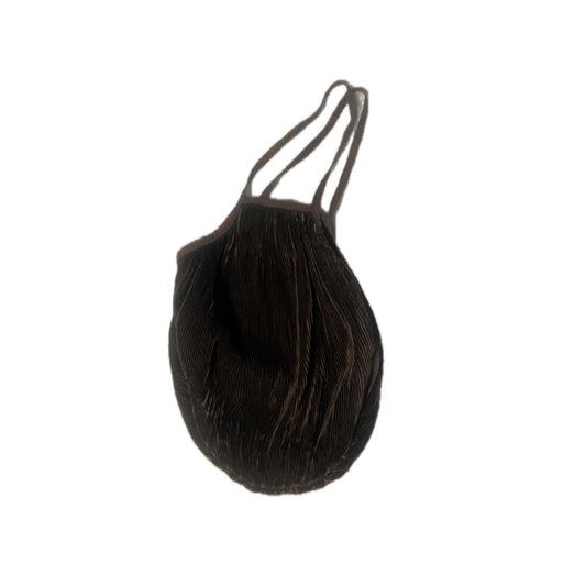 Free People Pleated Round Handbag Black Shoulder Bag