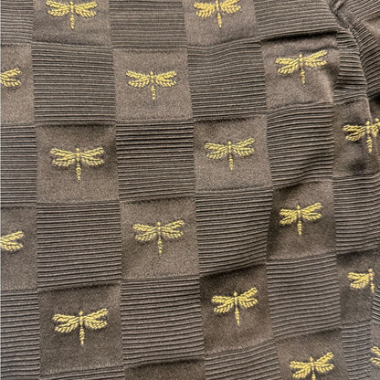 Alice + Olivia Black Jeans with Gold Dragonflies - size 8