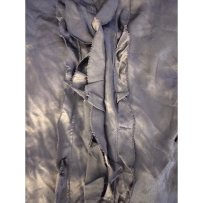 Thomas Burberry Dress, Brown Sheen, Ruffle Front, 3/4 Sleeve, Women's Size S