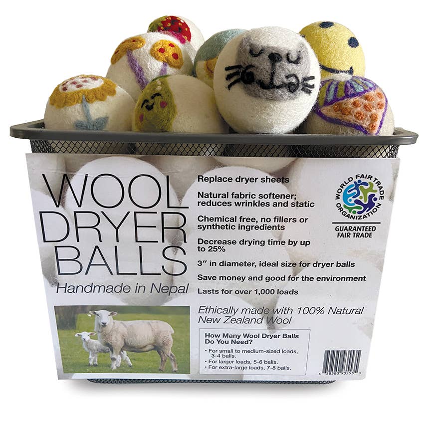 Cats: Eco Wool Dryer Balls Fair-Trade: Orange Cat