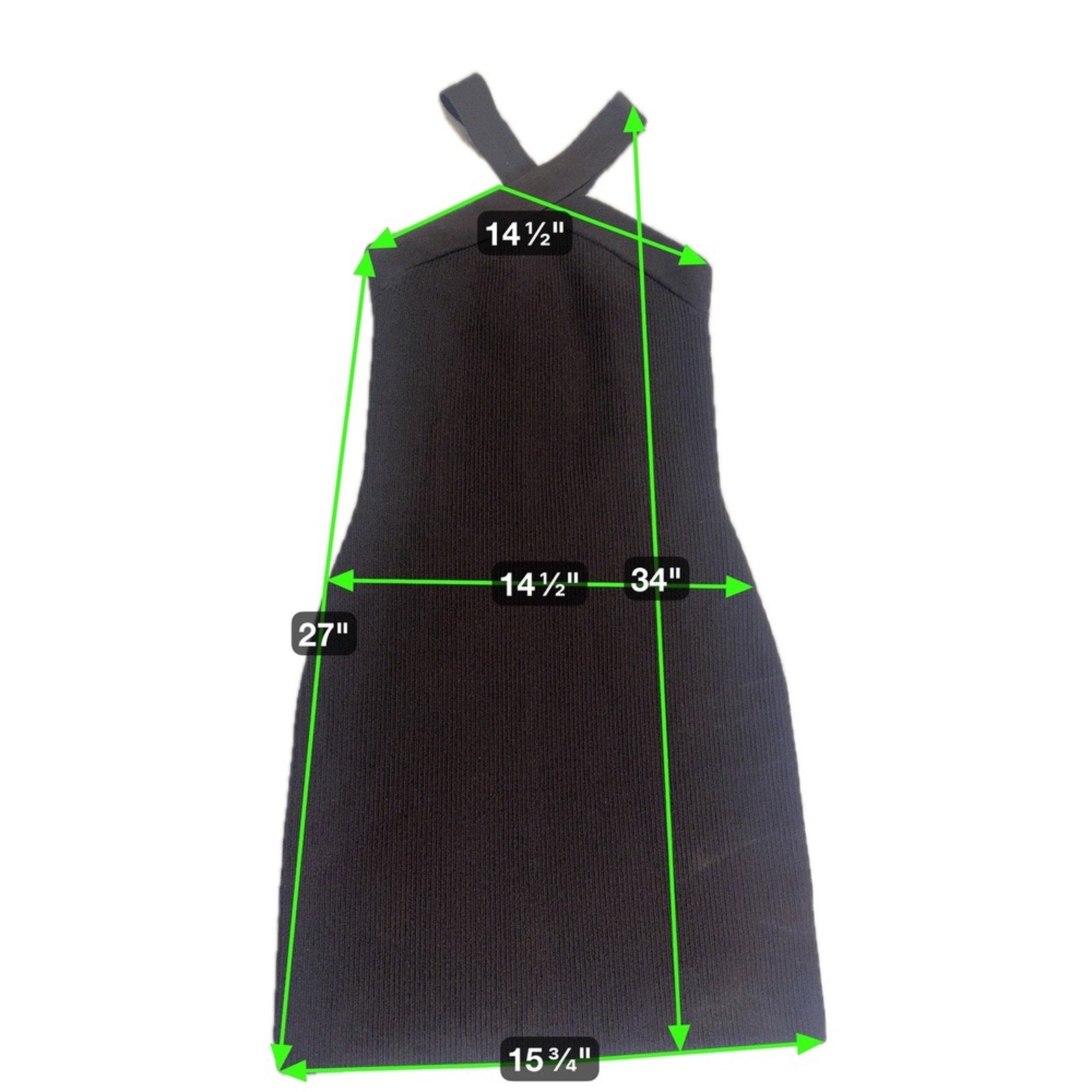 Babaton Black Ribbed Mini Dress Sleeveless Bodycon Criss Cross Halter Neck