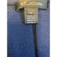 St. John Knits Sleeveless Sweater Vest Blue Black Knit Top Designer M
