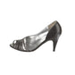 Bruno Magli Black Leather Peep-Toe Cutout Pumps – Made in Italy (US 5 / IT 35)