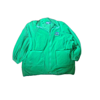 Gucci Green Velour Zip Up Track Jacket Rainbow Interlocking G Logo XS  in Italy