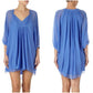 DVF Silk Chiffon Blue Mini Dress – Size 10