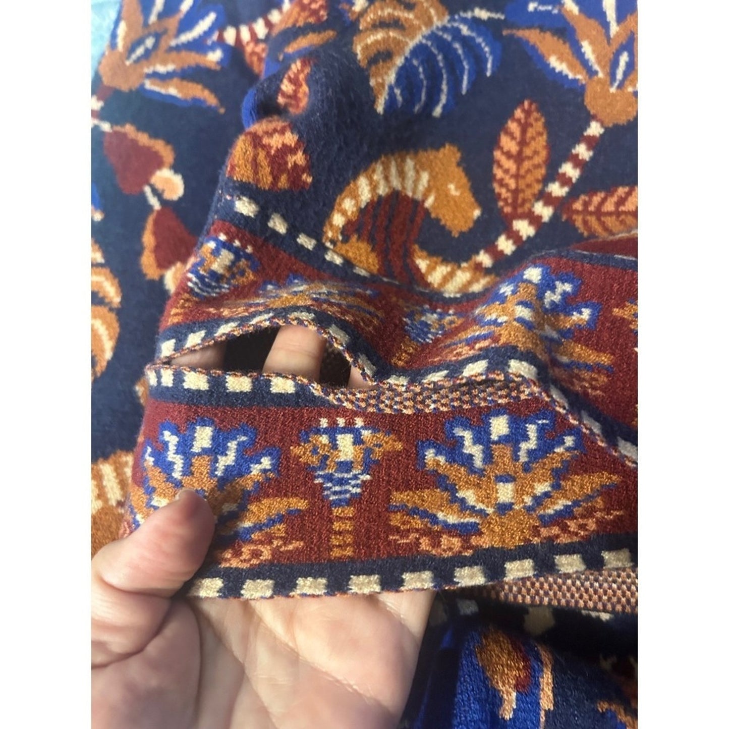 Farm Rio Tropical Print Cropped Sweater & Midi Skirt Set size L