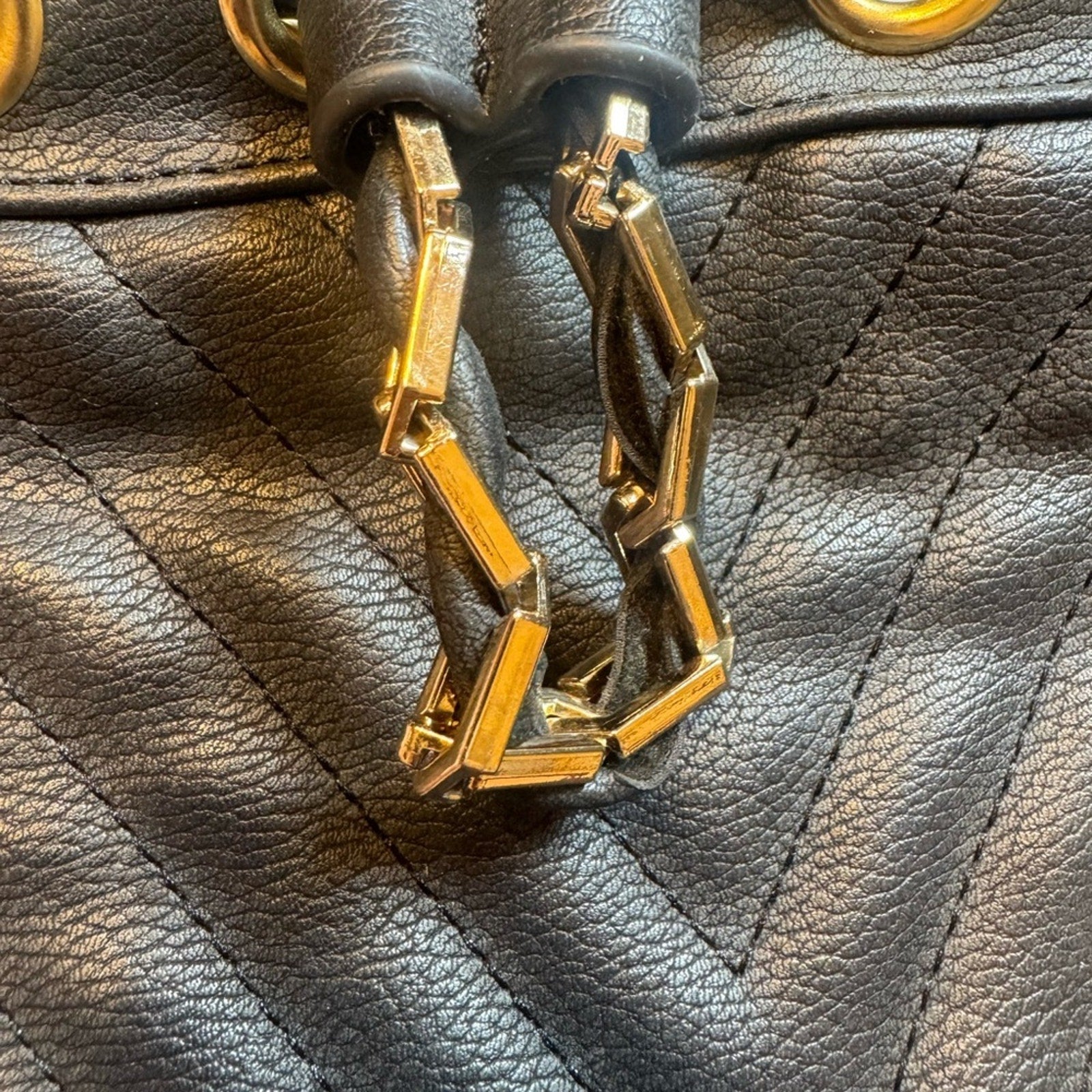 Free People Black Crossbody Bag with Gold Accents