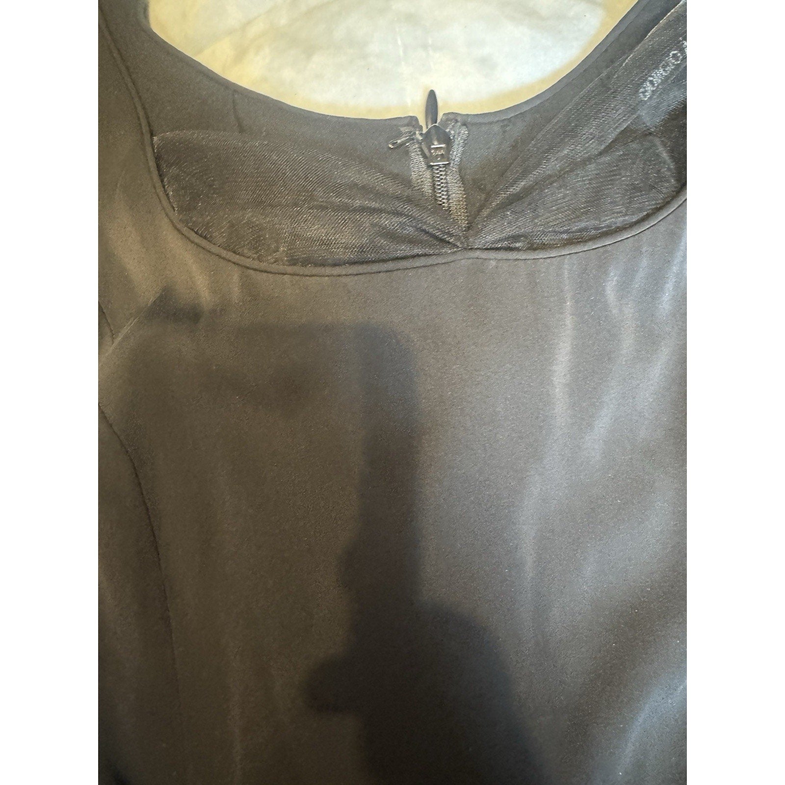 Giorgio Armani Black Sheer Sleeve Cocktail Dress Made in Italy Size 42 (US 6/8)