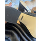 Gucci Marmont Black Crackle Leather GG Block Heel Mules Size 40 (US 10)
