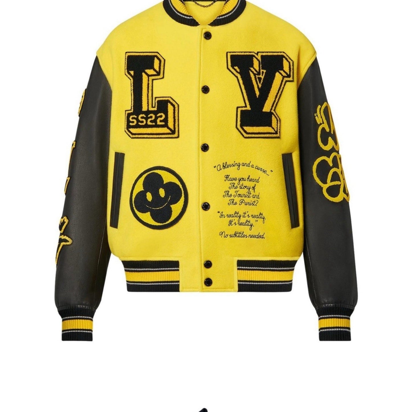 Louis Vuitton SS22 Panther Varsity Jacket Virgil Abloh Amen Break FR 50 Wool