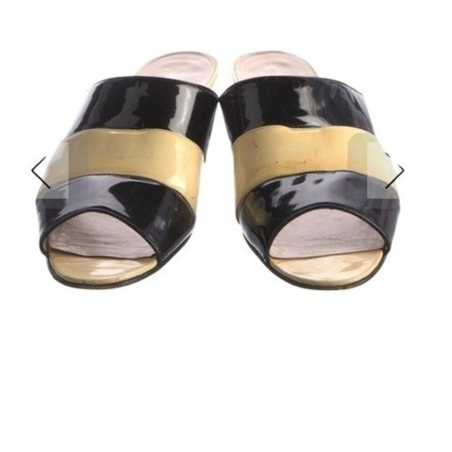 Salvatore Ferragamo Patent Leather Printed Slingback Heels Women's Size 7