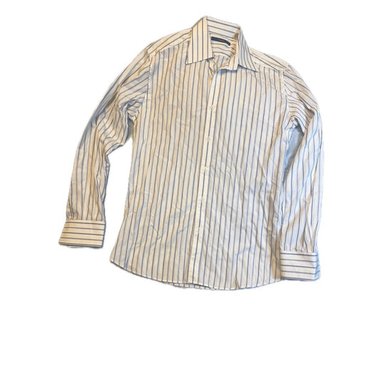 Gucci Mens Dress Shirt Striped Button Up Long Sleeve Size 38/15 Made Italy