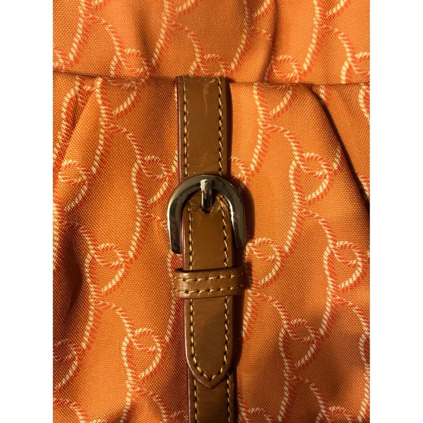 Roberta  di Camerino Orange Heart Pattern Satchel Handbag Purse Shoulder Bag