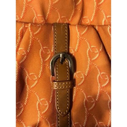 Roberta  di Camerino Orange Heart Pattern Satchel Handbag Purse Shoulder Bag