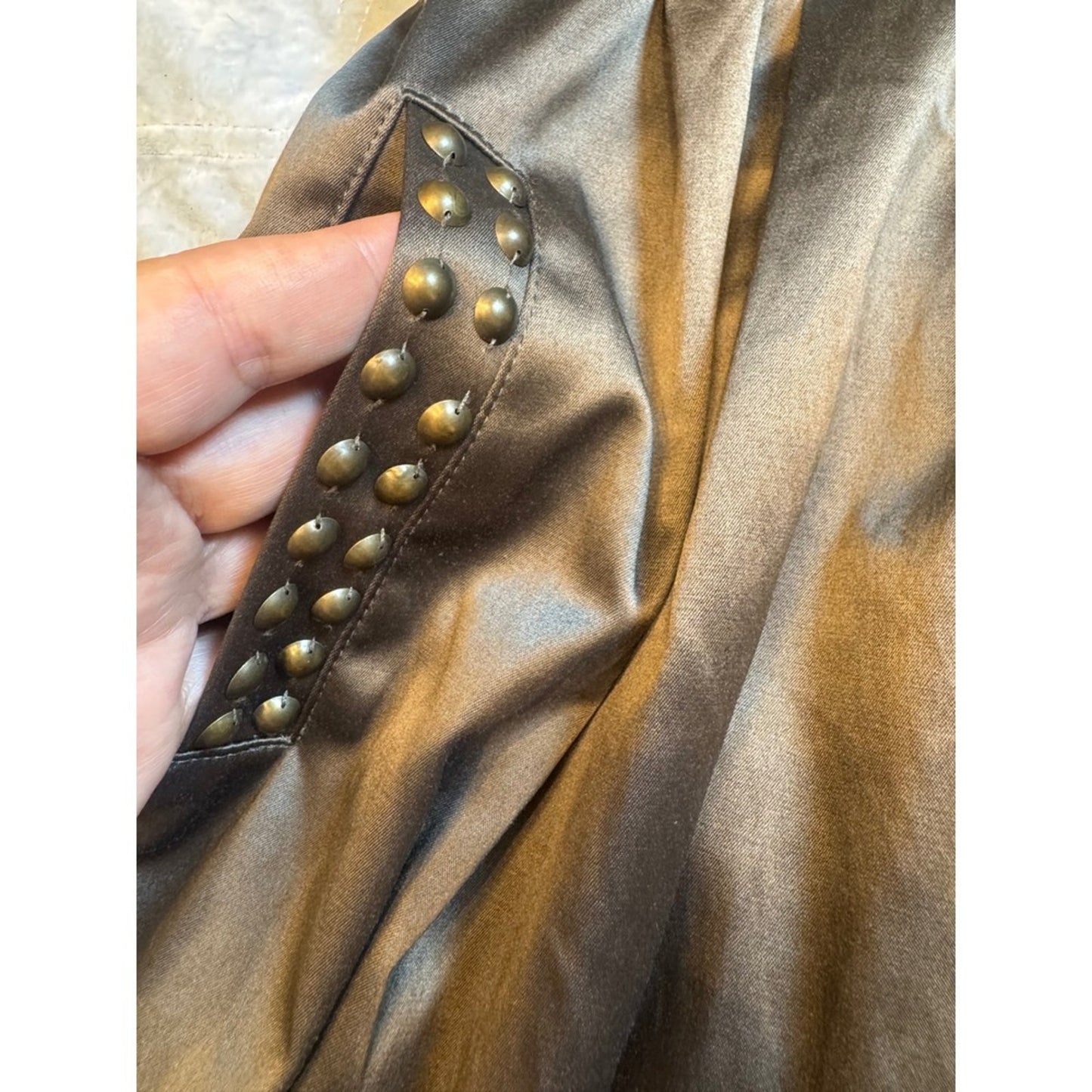 Twenty One Olive Green Studded Mini Dress‎ Sleeveless Party Cocktail M/M